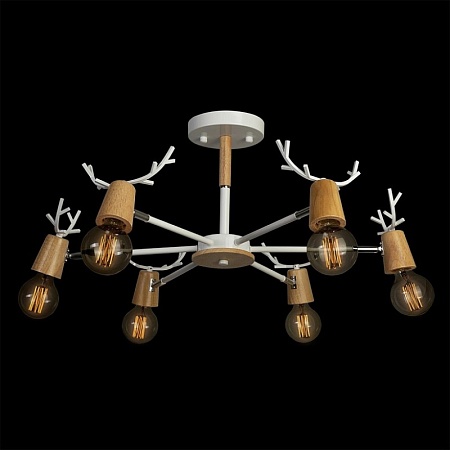 10024/6 White Люстра на штанге LOFT IT Sven - фото