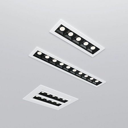 Встраиваемый точечный светодиодный светильник 9923 LED 20W 4200K белый/черный Elektrostandard - фото