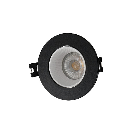 DK3061-BK+WH Встраиваемый светильник, IP 20, 10 Вт, GU5.3, LED, черный/белый, пластик - фото