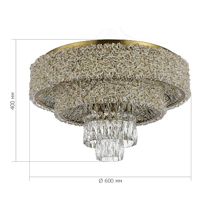 Светильник потолочный ST-Luce Латунь/Прозрачный, Янтарный E14 16*60W SL1637.302.16 - фото