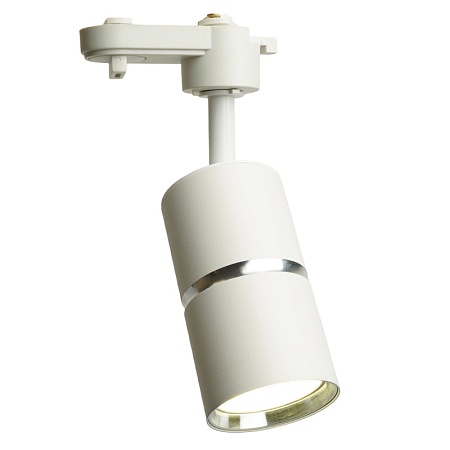 Светильник Feron AL178 трековый однофазный на шинопровод под лампу GU10, белый серебро - фото