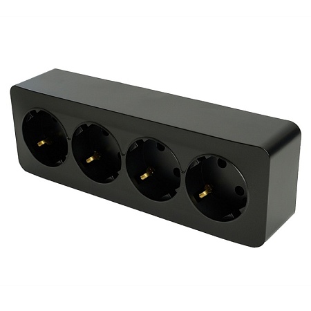 Розетка TV открытой установки, 1-местная, STEKKER, 75 Ом, 5-862МГц, серия София, черный матовый, MST00-10-05 - фото