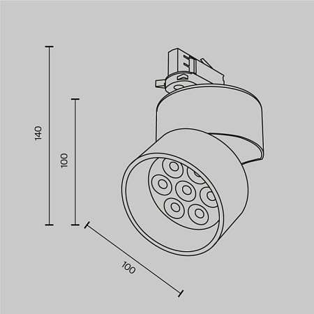 Трековый светильник Technical Alfa TR199-3-15W2.7K-M-B - фото