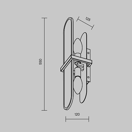 Настенный светильник (бра) Maytoni Marmo MOD099WL-02G - фото