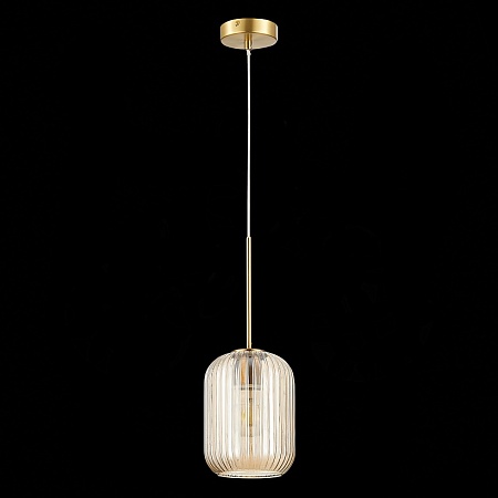 Светильник подвесной ST-Luce Латунь/Коньячный E27 1*60W SL1154.333.01 - фото