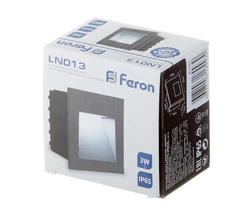 Светодиодный светильник Feron LN013 встраиваемый 3W 4000K, IP65, серый - фото