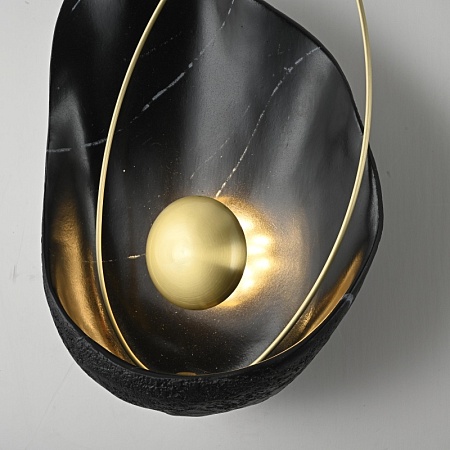 Настенный Светильник Clam Черный Мрамор Imperiumloft 179695-22 - фото