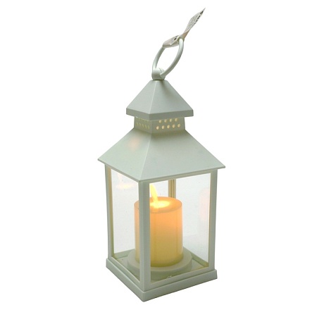 Световая фигура Свеча "Волшебный фонарь" 1LED 2700K, батарейки 3*ААА, 22см, белый, LT133 - фото