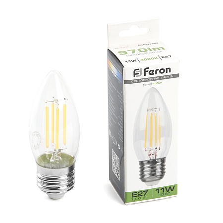 Лампа светодиодная Feron LB-713 Свеча E27 11W 230V 4000K - фото