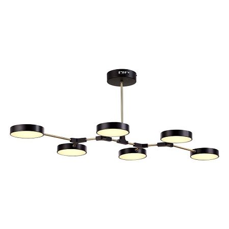 Светильник потолочный Черный, Латунь/Черный LED 6*10W SLE6004-402-06 - фото