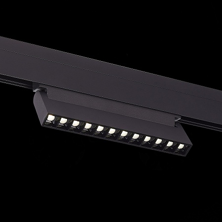 Магнитный трековый светильник Черный LED 1*12W 4000K 1 009Lm Ra>90 36° IP20 L219xW22xH1 ST364.446.12 - фото