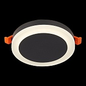 Светильник встраиваемый Черный LED 1*6W 4000K 468Lm Ra&gt;80 120° IP20 D110xH20 170-240V ST104.442.06