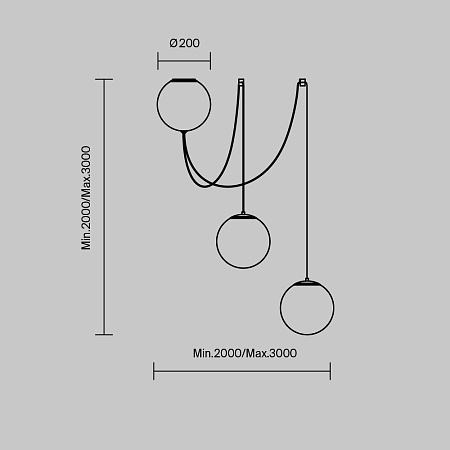 Подвесной светильник Maytoni MOD427PL-L30B3K1 - фото