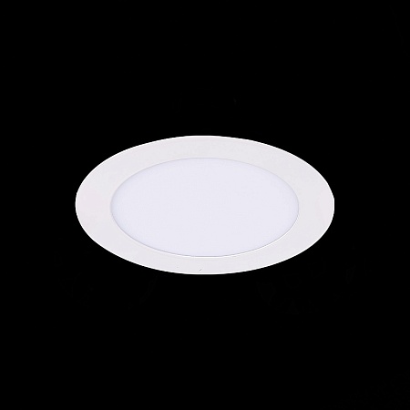 Св-к встр. Белый LED 1*8W 3000K 640Lm Ra80 110° IP20 D120xH30 220-240V ST210.538.08 - фото
