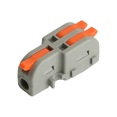 Клемма супер-компактная разветвительная 1 вход, 2 выхода, наборная STEKKER,LD220-102 - фото