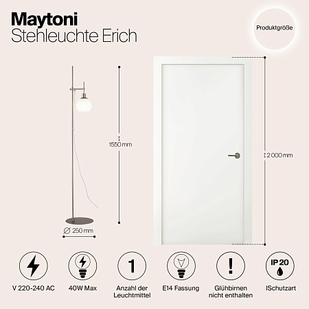 Напольный светильник (торшер) Maytoni Erich MOD221-FL-01-N - фото