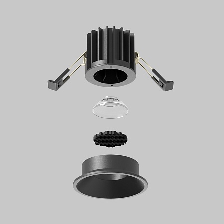 Встраиваемый светильник Technical Round DL058-7W4K-B - фото