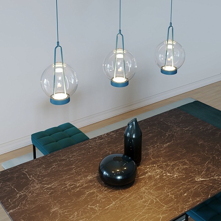 Подвесной светильник Eurosvet 50267/1 LED синий - фото