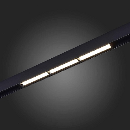 Магнитный трековый светильник Черный LED 1*18W 4000K 1 100Lm Ra>90 120° IP20 L330xW22xH ST804.446.18 - фото