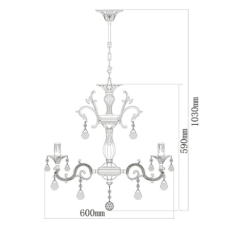 Люстра подвесная MW-Light Свеча 301014706 - фото