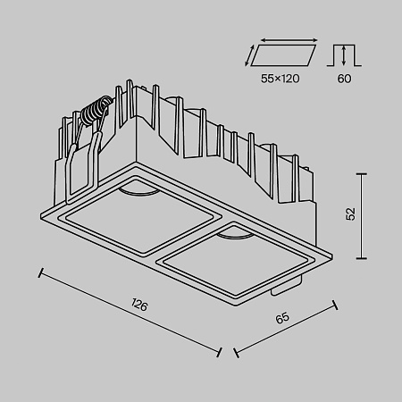 Встраиваемый светильник Technical Alfa LED DL043-02-10W3K-SQ-W-1 - фото
