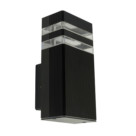 Светильник садово-парковый Feron.ONE DH0806-P, на стену вверх,  GU10 220-240V, черный пластик - фото