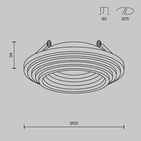 Встраиваемый светильник Technical Gyps Modern DL004-1-01-W - фото