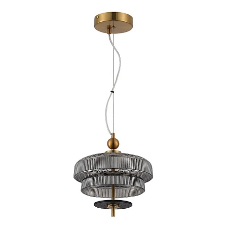 Светильник подвесной ST-Luce Латунь/Латунь, Дымчатый LED 1*8W 3000K SL6122.303.01 - фото