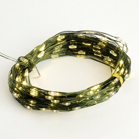 Светодиодная гирлянда Feron CL583 линейная Роса (на проволоке) 2700К c питанием от сети 220V 20м + сетевой шнур 1,5м - фото