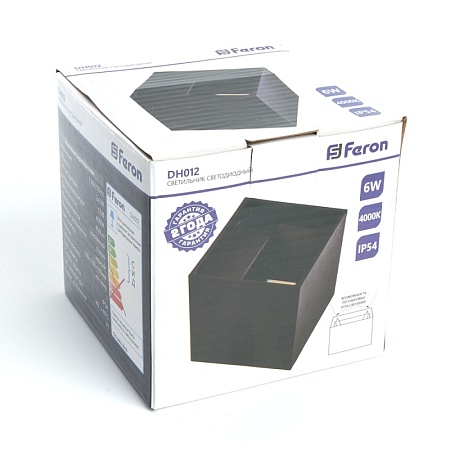 Светильник уличный светодиодный Feron DH012, 2*3W, 450Lm, 4000K, черный - фото