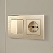 Выключатель двухклавишный проходной шампань W1122011 - фото