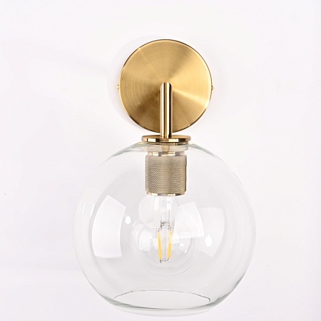Бра Rh Utilitaire Globe Shade Single Sconce Brass Imperiumloft 123276-22 - фото