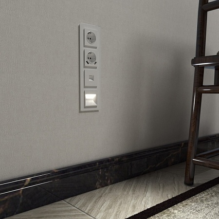 Розетка с заземлением белая WL01-SKG-01-IP20 - фото