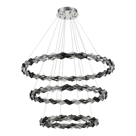 Люстра подвесная ST-Luce Хром/Прозрачно-Дымчатый LED 1*75W 3000K SL6009.103.03 - фото