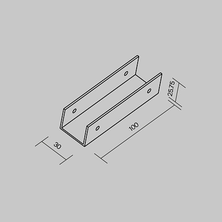 Коннектор прямой для профиля Elasity IP черный - фото