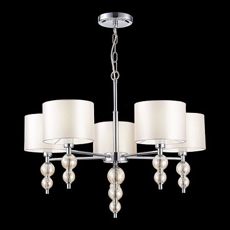 Светильник подвесной Хром/Светло-бежевый E14 5*40W SLE105703-05 - фото