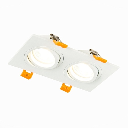 Св-к встр. Белый GU10 2*50W IP20 L170xW92xH27 220V Без ламп ST251.508.02 - фото