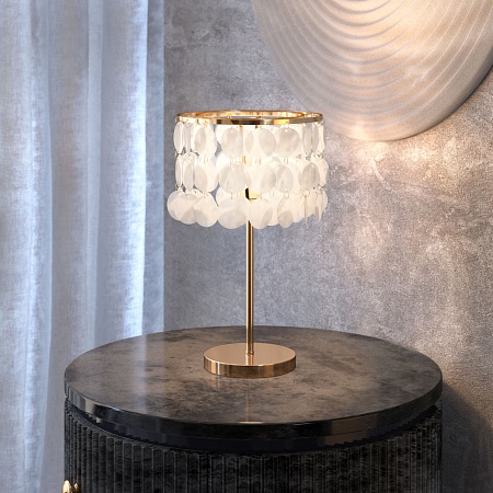 Настольный светильник Eurosvet 208101 латунь/перламутр - фото