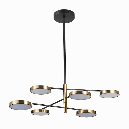 Светильник подвесной ST-Luce Черный/Латунь, Белый LED 6*7,5W 3000K SL1605.413.06 - фото