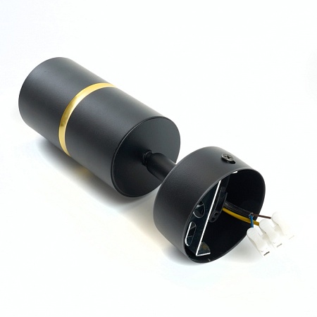 Светильник Feron ML1861 ZEN настенно-потолочный под лампу GU10, чёрный, золото - фото