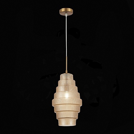 Подвес ST-Luce Латунь/Коньячный E27 1*40W SL1001.203.01 - фото