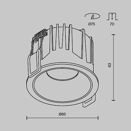 Встраиваемый светильник Technical Alfa LED DL043-01-15W3K-RD-W-1 - фото