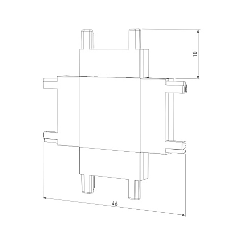 Четырёхсторонний соединитель для накладного шинопровода Flat Magnetic 85003/00 Elektrostandard - фото