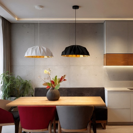 Потолочный подвесной светильник Denkirs DK6655-BK+SG - фото