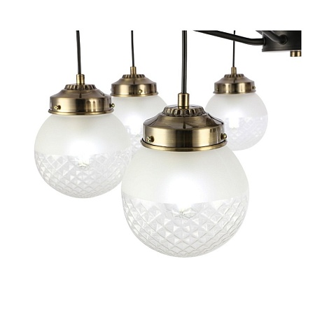 Светильник потолочный Черный, Бронза/Прозрачный, Белый E27 8*60W SLE110302-08 - фото