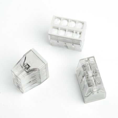 Клемма монтажная 8-проводная с пастой STEKKER  для 1-жильного проводника LD2273-248 (5 штук в упаковке) - фото