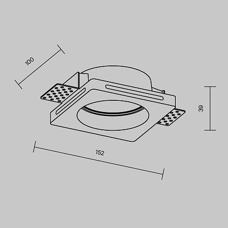 Встраиваемый светильник Technical Gyps Modern DL002-GU10-01-W - фото