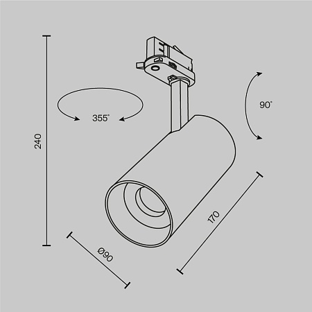 Трековый светильник Technical TR197-3-40WCCT-M-B - фото