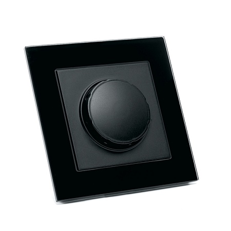 Выключатель диммирующий, STEKKER, GLS10-7006-05, 250В, 500W, серия Катрин, черный - фото
