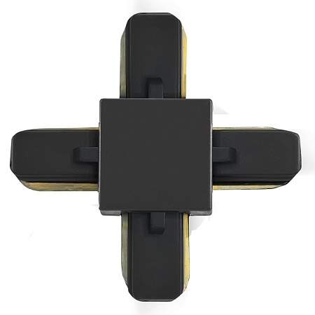 Коннектор Х-образный однофазный  для шинопровода , черный, LD1002 - фото